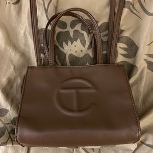 Telfar mini brown bag